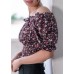 Frill Trim Puff Sleeves Top